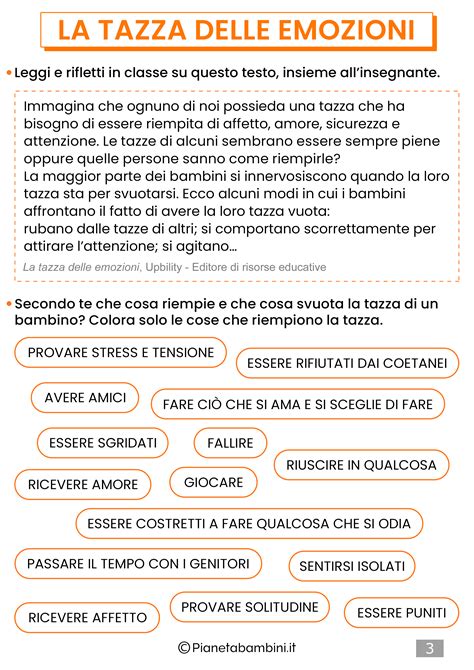 Schede didattiche sulle emozioni per bambini