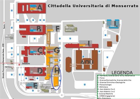 Mappa di Cagliari con evidenziata la Cittadella Universitaria