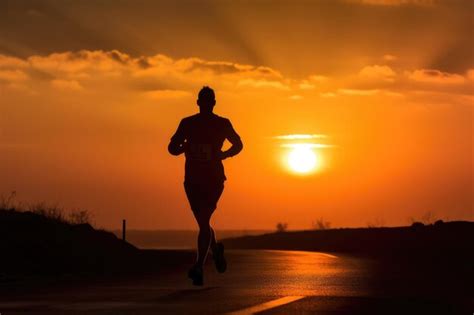 persona che corre all'alba