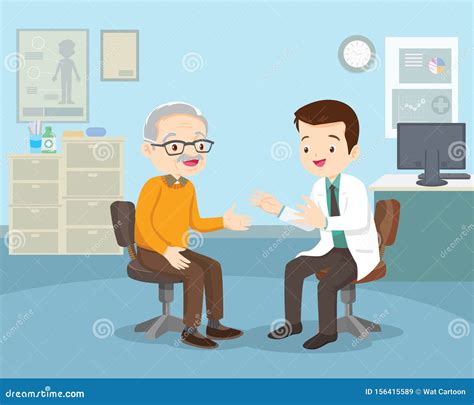 Illustrazione di un paziente che parla con un medico