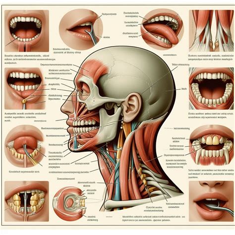 Diagramma anatomico del sistema masticatorio
