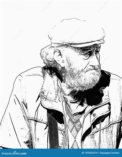 Illustrazione di un anziano con espressione confusa