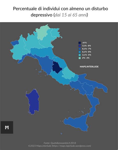 Infografica che illustra la prevalenza della depressione a livello globale e in Italia