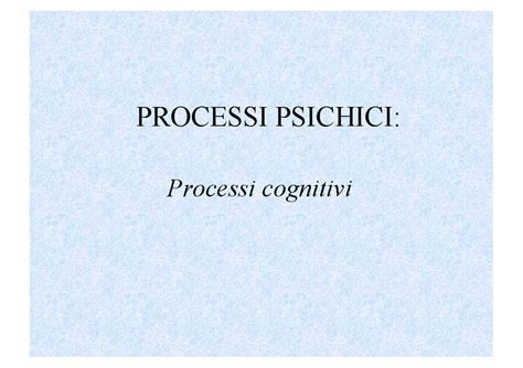 Diagramma che illustra i principali processi cognitivi