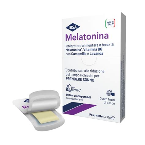 Confezione di integratore di melatonina