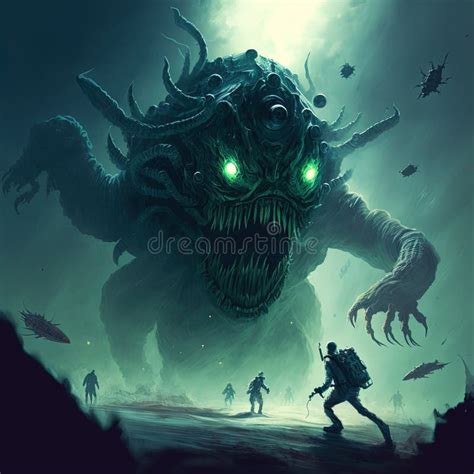 Illustrazione di un mostro pandemico che cresce