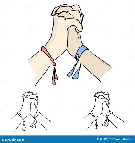 Illustrazione di mani che si intrecciano