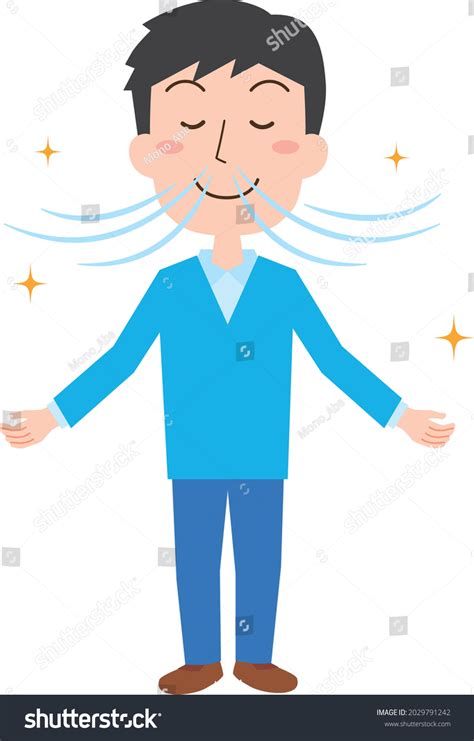 Illustrazione di una persona che respira profondamente con calma