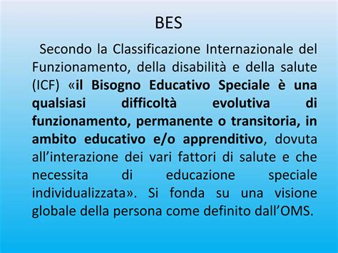 Diagramma che illustra la classificazione dei BES