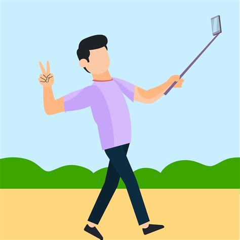 Uomo che scatta un selfie con uno smartphone