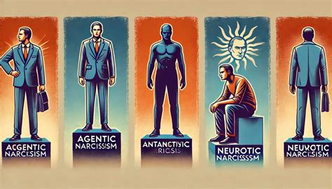 Infografica che illustra le diverse tipologie di narcisismo