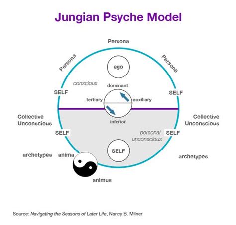 Diagramma che illustra la struttura della psiche secondo Jung: Io, Inconscio Personale, Inconscio Collettivo con Archetipi