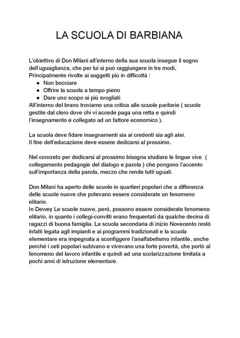 La canonica di Barbiana, trasformata in scuola