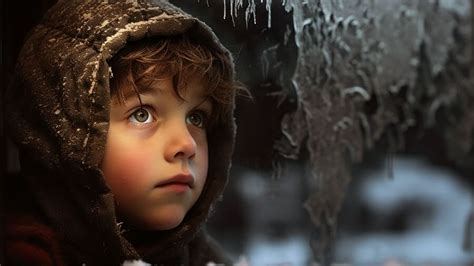 Bambino con sguardo freddo e distante