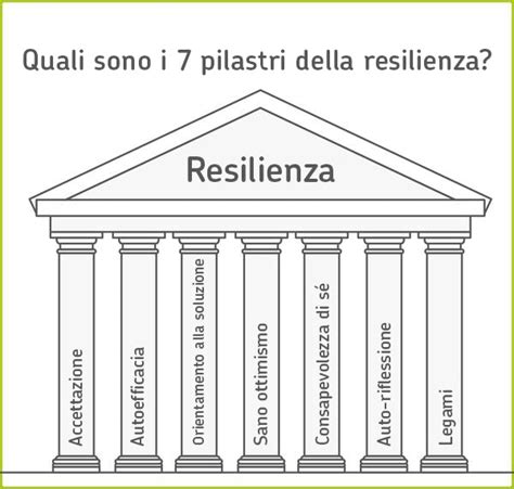 Diagramma che illustra i pilastri della resilienza