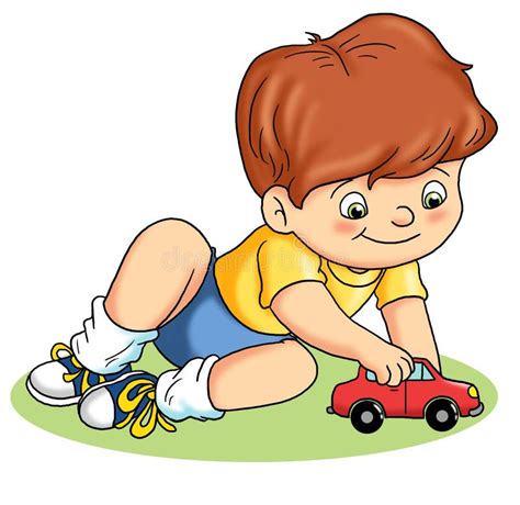 Illustrazione di un bambino con attaccamento evitante che gioca da solo