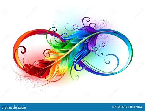 Simbolo dell'infinito con i colori dell'arcobaleno