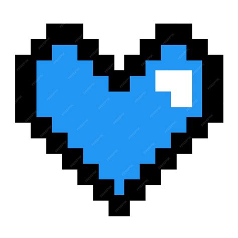 Cuore blu realizzato in pixel art