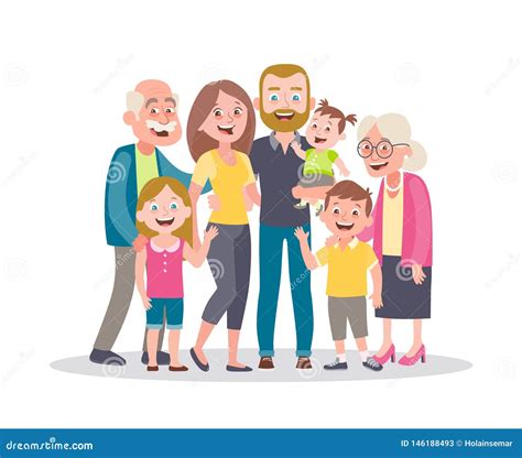 Illustrazione di una famiglia tradizionale