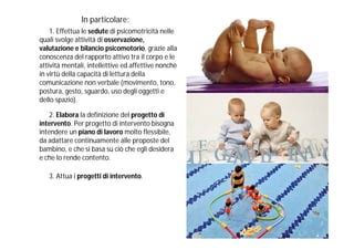 Diagramma che illustra le aree di sviluppo nella psicomotricità