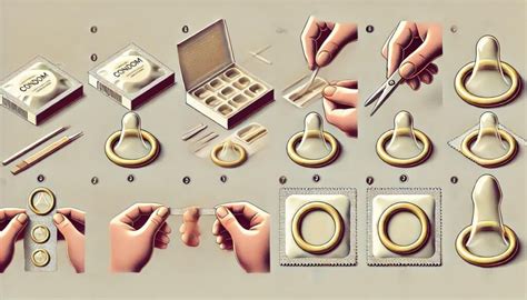 illustrazione sull'uso corretto del preservativo