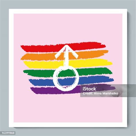 Simbolo LGBT stilizzato con un arcobaleno
