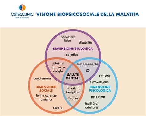 Diagramma che illustra il modello biopsicosociale della disabilità, evidenziando l'interazione tra fattori individuali, ambientali e sociali.