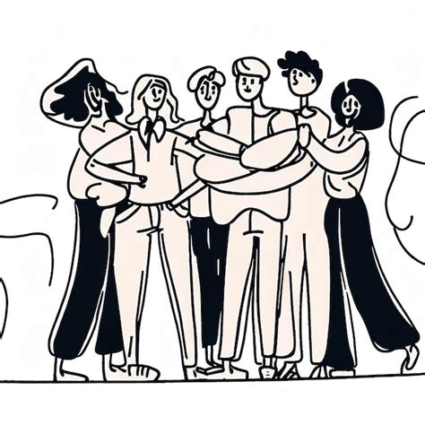 Raffigurazione stilizzata di un gruppo di persone che rappresentano la collettività e l'interconnessione