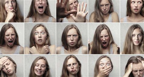 Persone con espressioni facciali diverse che rappresentano emozioni legate al lunedì