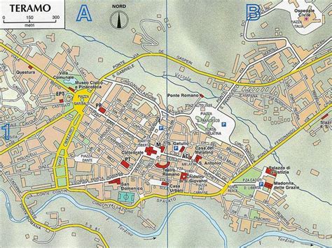 mappa di Teramo con punti di interesse