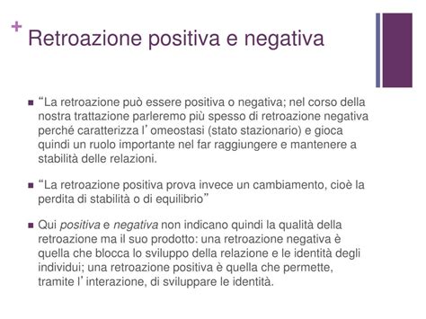 Diagramma che illustra i concetti di retroazione negativa e positiva nei sistemi
