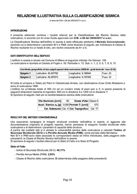 Esempio di relazione multicriterio con operatori comparativi