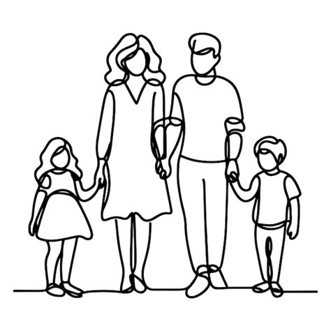 Illustrazione di una famiglia stilizzata con diverse generazioni