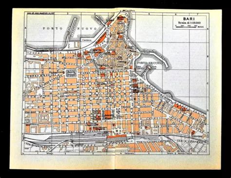 Mappa di Bari con indicazione dei luoghi di interesse per la salute mentale