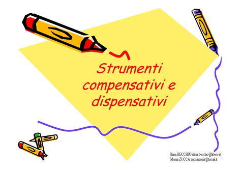 simboli di strumenti compensativi e dispensativi