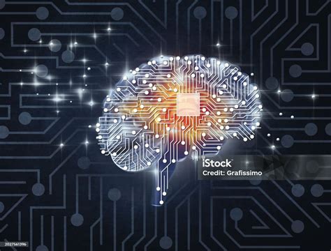 Illustrazione di un cervello umano con ingranaggi e circuiti luminosi, a simboleggiare un sistema intelligente.