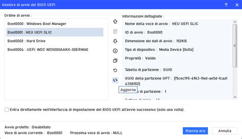 Interfaccia di esempio del BIOS/UEFI per la gestione delle ventole