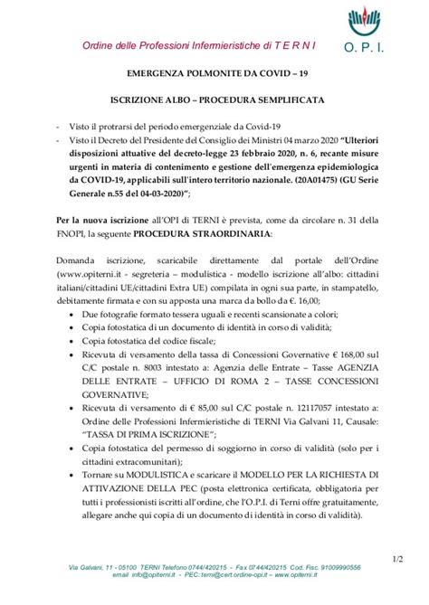 Procedura di iscrizione all'albo professionale