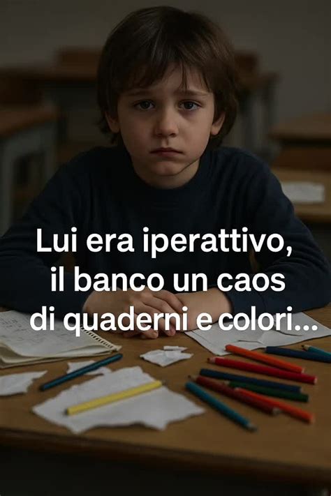 Immagine di un bambino che fatica a stare seduto in classe