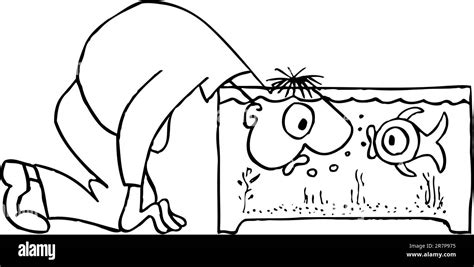 bambino che parla con un pesce