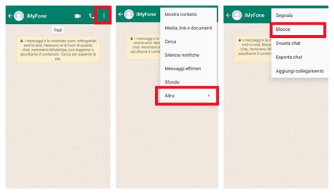 Interfaccia di blocco contatto su WhatsApp Android