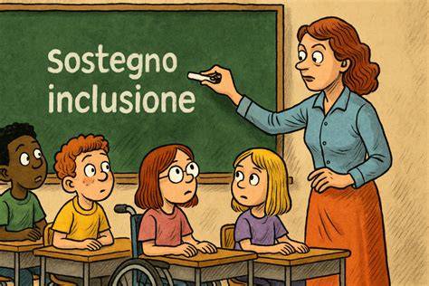 Una classe inclusiva con insegnante di sostegno
