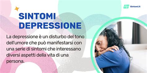 Infografica che elenca e visualizza i sintomi comuni della depressione