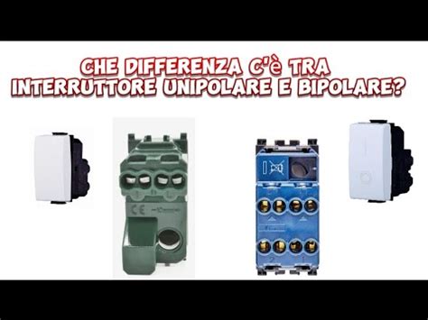 Schema comparativo tra interruttore unipolare e bipolare