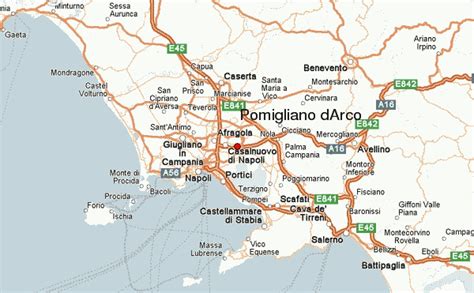 Cartina della zona di Pomigliano d'Arco e Marigliano