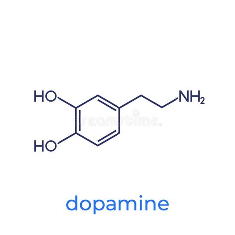 Rappresentazione di una molecola di dopamina