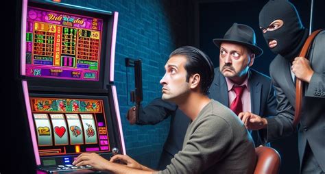 Persona che gioca alle slot machine con espressione preoccupata