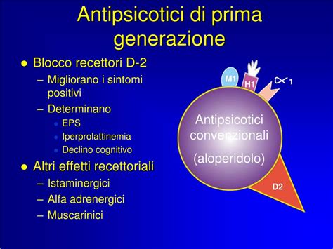 Schema comparativo tra antipsicotici di prima e seconda generazione