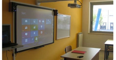 aula scolastica con lavagna interattiva