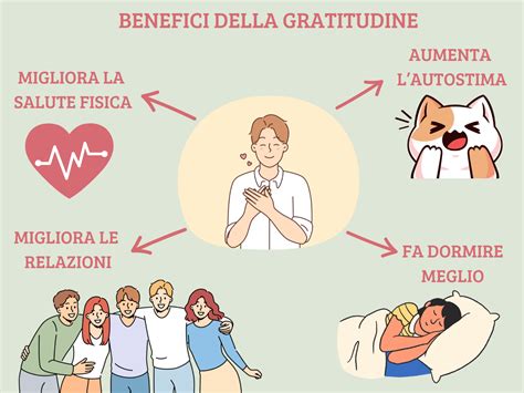 diagramma dei benefici della gratitudine